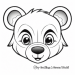 Kid-Friendly Disney Bear Head Coloring Pages 3