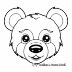Kid-Friendly Disney Bear Head Coloring Pages 4
