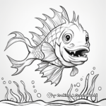 Kid-Friendly Dragon Fish Coloring Pages 1