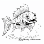 Kid-Friendly Dragon Fish Coloring Pages 2