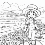 Kid-friendly Farm Scene Coloring Pages 1