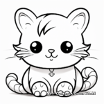 Kid-Friendly Kawaii Cat and Mouse Coloring Pages 3