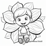 Kid-friendly Petal Coloring Pages 1