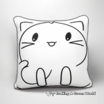 Kid-Friendly Pillow Cat and Kitten Coloring Pages 2