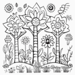 Dibujos para colorear del bosque primaveral para niños 2