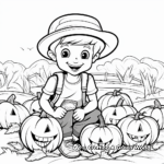 Kid-Friendly Pumpkin Patch Coloring Pages 1