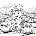Kid-Friendly Pumpkin Patch Coloring Pages 3