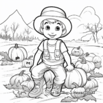 Kid-Friendly Pumpkin Patch Coloring Pages 4