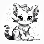 Kid-Friendly Rainbow Kitten Coloring Pages 3