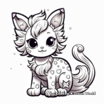 Kid-Friendly Rainbow Kitten Coloring Pages 4