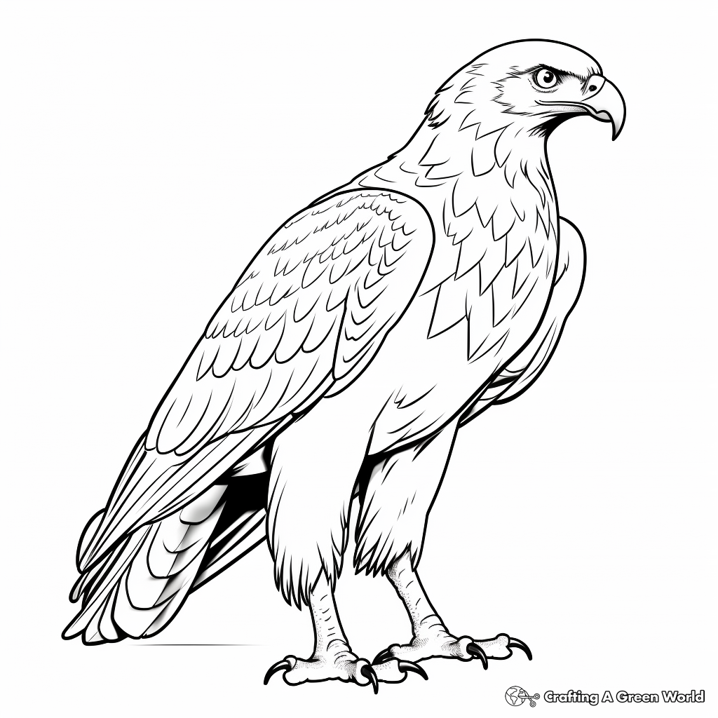 Red Tailed Hawk Coloring Pages Free Printable 