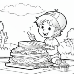 Kid-Friendly Sandwich Coloring Pages 2