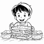 Kid-Friendly Sandwich Coloring Pages 4