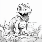 Kid-Friendly Tarbosaurus Cartoon Coloring Pages 2