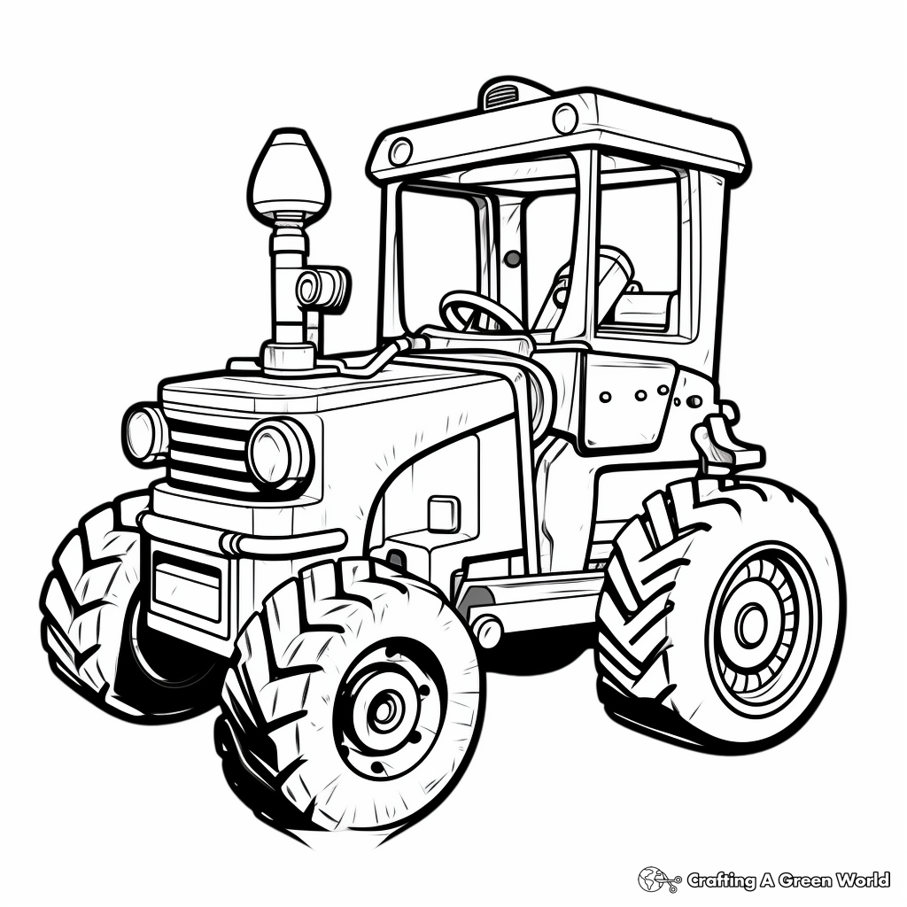 Kid-Friendly Toy Forklift Coloring Pages 1