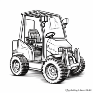 Kid-Friendly Toy Forklift Coloring Pages 2
