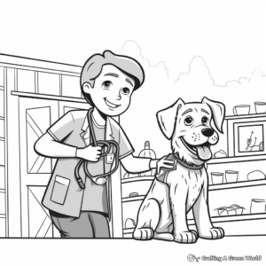 Kid-Friendly Vet Tech and Pets Coloring Pages 2