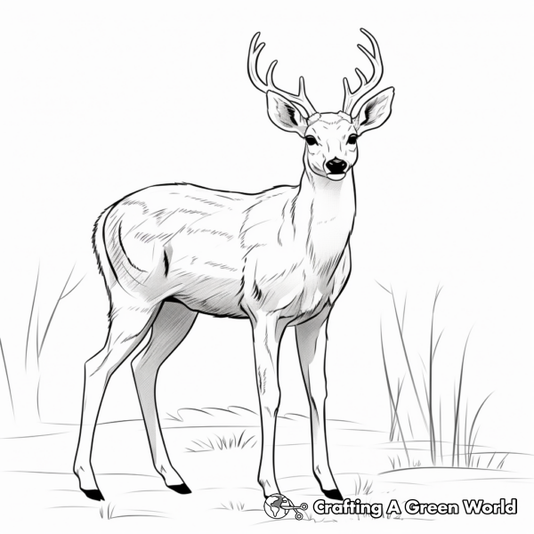 White Tailed Deer Coloring Pages - Free & Printable!