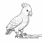 Kid-Friendly Yellow-crested Cockatoo Coloring Pages 1