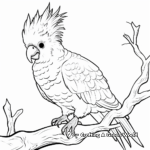 Kid-Friendly Yellow-crested Cockatoo Coloring Pages 2