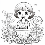 Kid-Friendly Zinnia Garden Coloring Pages 2