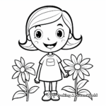 Kid-Friendly Zinnia Garden Coloring Pages 3