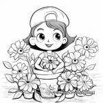 Kid-Friendly Zinnia Garden Coloring Pages 4