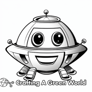 Alien Spaceship Coloring Pages - Free &amp; Printable!