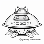 Kid-Friendly: Simple Alien Spaceship Coloring Pages 2