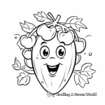 Kid-Level Fruits and Vegetables Coloring Pages 2