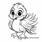 Páginas para colorear de dibujos animados de cuervos para niños 3