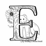 Kid's Favorite Letter E Elephant Coloring Pages 1