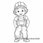 Kids-Friendly Cartoon Overalls Coloring Pages 3