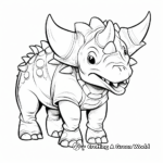 Kids-Friendly Cartoon Triceratops Coloring Pages 4