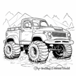 Kids-Friendly Cute Small Mud Truck Coloring Pages 1