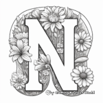 Kids-Friendly Letter N for Numbers Coloring Pages 1