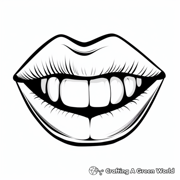 Lips Coloring Pages - Free &amp; Printable!