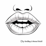 Kids-Friendly Smiling Lips Coloring Pages 2