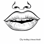 Kids-Friendly Smiling Lips Coloring Pages 3