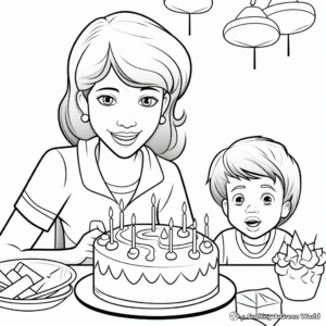 Kids' Style Happy Birthday Mom Coloring Pages 1