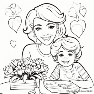 Kids' Style Happy Birthday Mom Coloring Pages 2