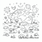 Kindergarten Friendly Earth and Space Coloring Sheets 1