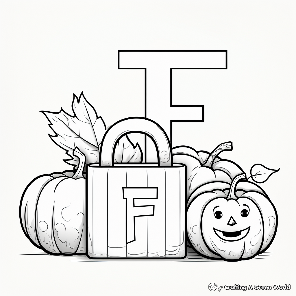 Kindergarten Ready F is for Fall Coloring Pages 1