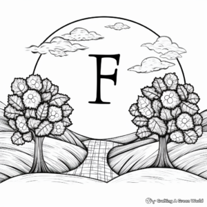 Kindergarten Ready F is for Fall Coloring Pages 2