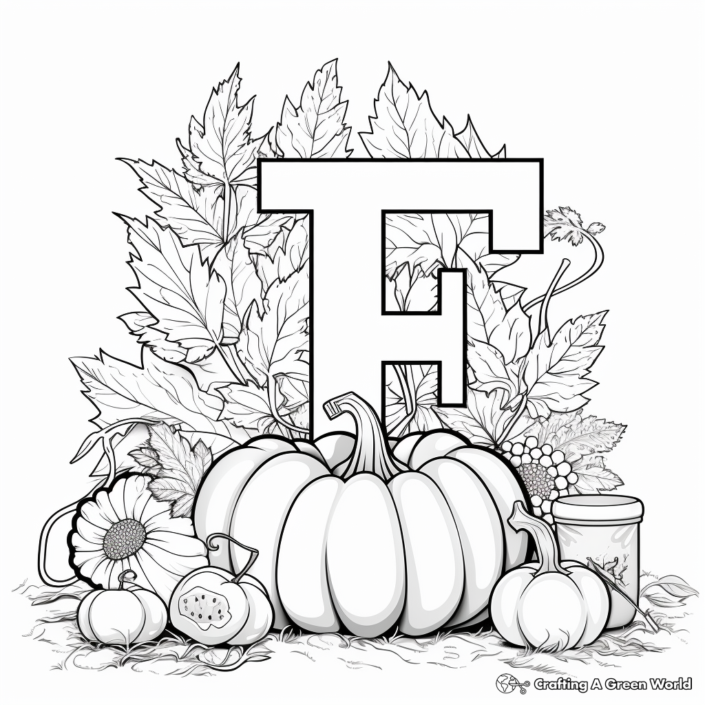 Kindergarten Ready F is for Fall Coloring Pages 3
