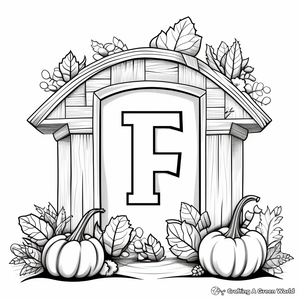 Kindergarten Ready F is for Fall Coloring Pages 4