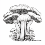 King Oyster Mushroom Coloring Pages for Adults 1