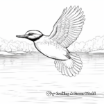 Kingfisher Bird in Flight Coloring Pages 2