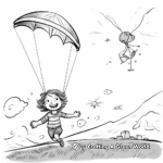 Kite Flying National Kite Month April Coloring Pages 1