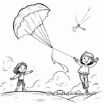 Kite Flying National Kite Month April Coloring Pages 4